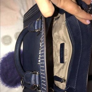 Michael Kors Navy Dillon Studded Crossbody